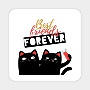 Best friends forever cats Magnet