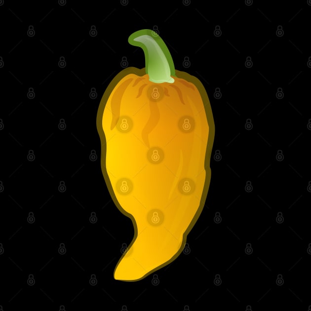 Yellow Ghost Chili Pepper by PCB1981