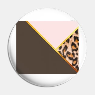 Abstract leopard print, color blocking Pin