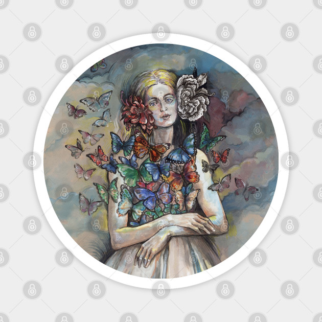 Butterfly Woman Butterfly Magnet Teepublic Au
