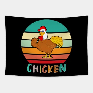 Vintage Retro Chicken Tapestry