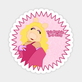 Miss Piggy Barbie Magnet