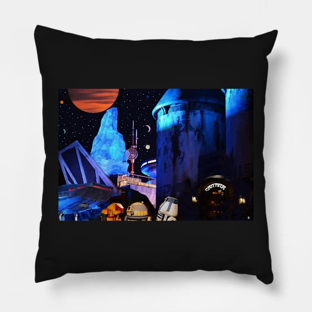 Droids night out Pillow by dltphoto