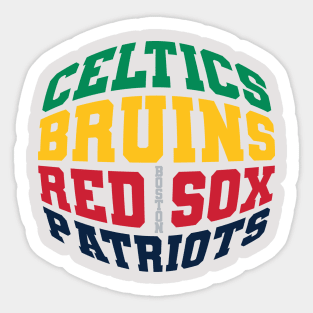 Boston Sports Sticker Mounted Print for Sale by NathanBetti09