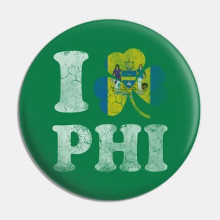 Philly Philadelphia Flag Shamrock Irish St Patricks Day Pin