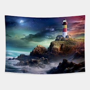 Lighthouse Nature World Fantastic Landscape Surrealist Tapestry