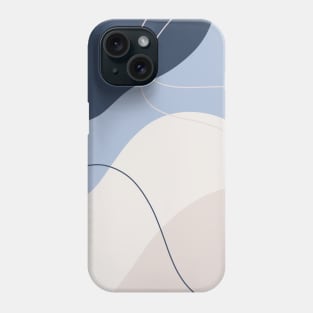 Abstract Organic Shapes Cream, Pink and Blue 3 Phone Case