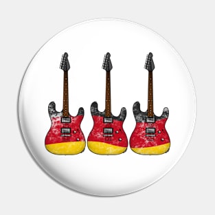 Electric Guitar German Flag Guitarist Musician Germany Pin