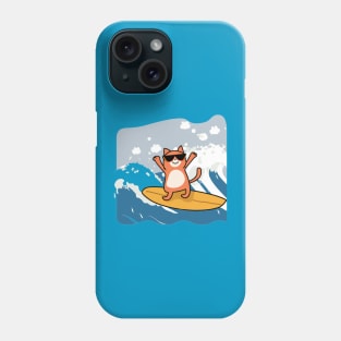 surfing cat Phone Case