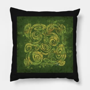 Green Swirls - The Sylvia Pillow