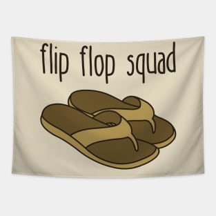 Flip Flop Squad, Funny Summer Vacation Flip Flops Tapestry