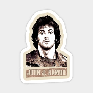 John J. Rambo | Sylvester Stallone || Vintage 80s Movie Magnet