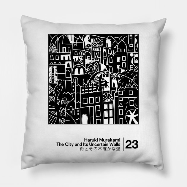 The City and Its Uncertain Walls - Minimalist Artwork Design Pillow by saudade