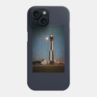 Cape Henry Lighthouse and Moon Phone Case