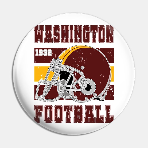 Washington Retro Football Pin by Arestration