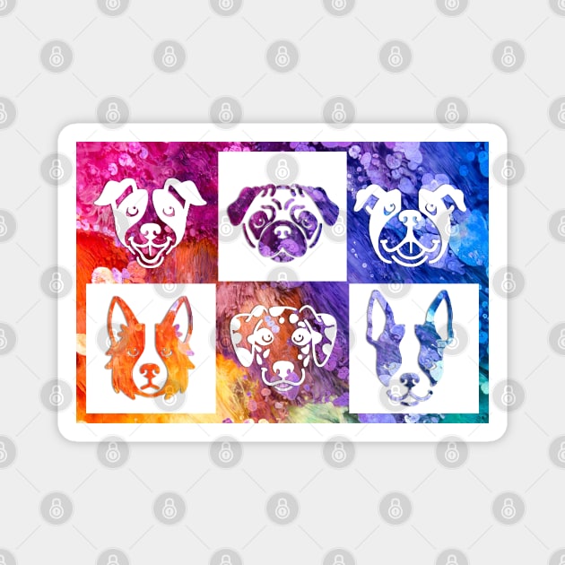 6 Happy Dogs Magnet by Azul