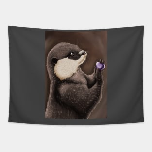 Otter and Amethyst Tapestry