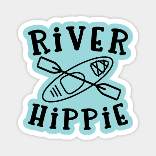 River Hippie Kayaking Fishing Magnet