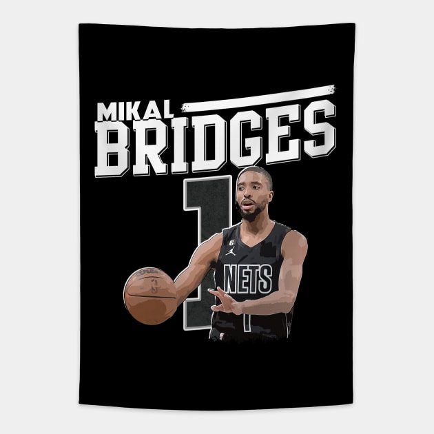 Mikal Bridges Tapestry by WYATB Art