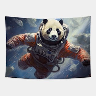 Celestial Wanderer: The Panda Astronaut's Cosmic Voyage Tapestry