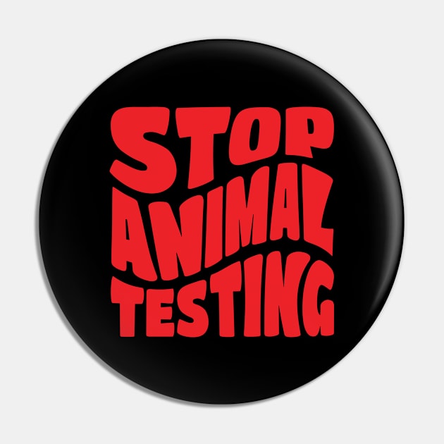 Stop Animal Testing Pin by Pridish