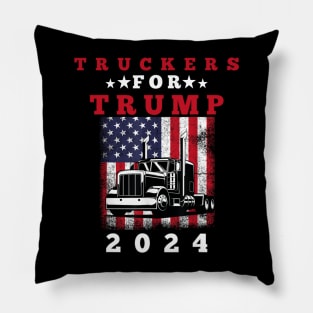 Truckers For Trump 2024 Pillow