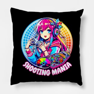 Shooting gamer girl Pillow