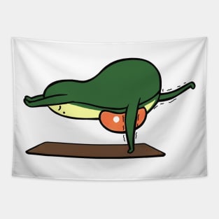 Funny yoga pose Tapestry