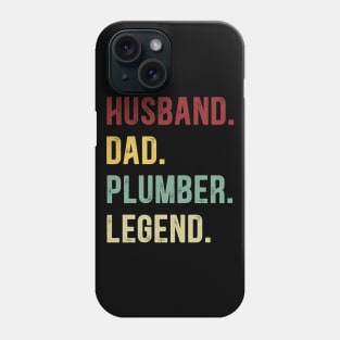 Plumber Funny Vintage Retro Shirt Husband Dad Plumber Legend Phone Case