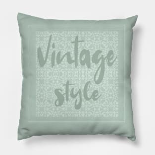 Vintage Style Mint Green Pattern Pillow