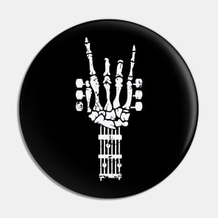 Skeleton Guitar Hand - Metal Music Lovers Pin