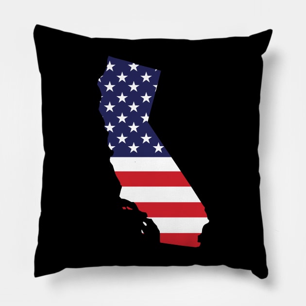 California State Shape Flag Background Pillow by anonopinion