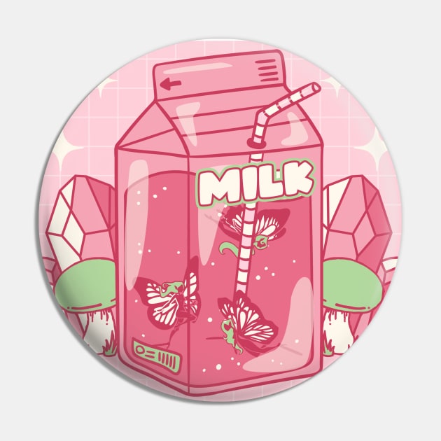 Fairycore Aesthetic Fairy Japanese Milk Carton Pin by Alex21