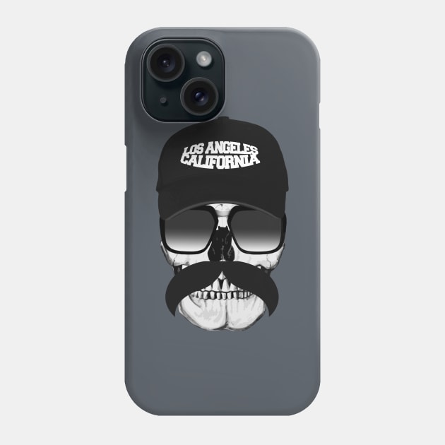 Skull Los Angeles California Cap Phone Case by wamtees