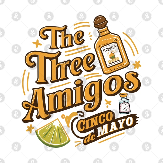 The 3 Three Amigos Tequila Lime Salt Shaker Cinco De Mayo Design by TF Brands