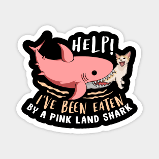 Pink Land Shark Magnet