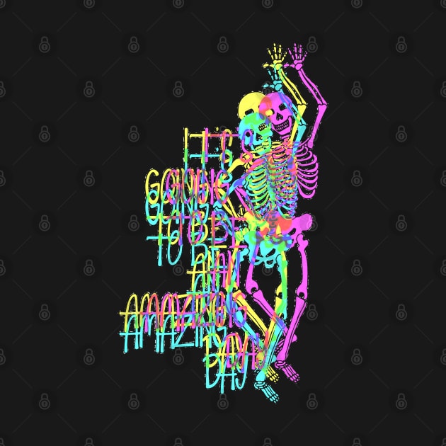 Amazing Day Skeleton - crossed neon colored by EDDArt