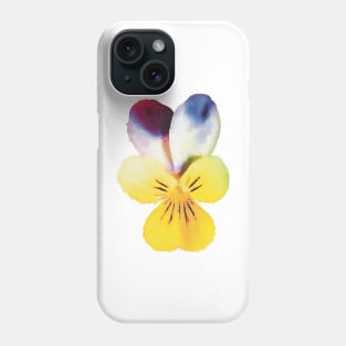 Yellow and Purple Johnny Jump-Up Flower Phone Case