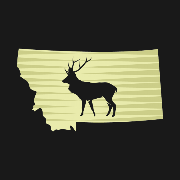 Elks of Montana Map Design for proud Montanans by c1337s