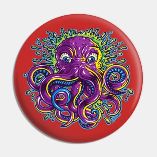 Wild Octopus Pin