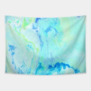 Flowing Blue Marble Tapestry