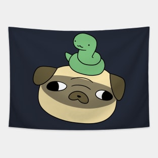 Pug Face and Snake Tapestry