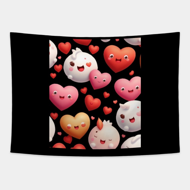 Valentines Day Pattern 2023 Tapestry by Wolf77