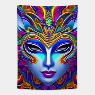 Catgirl DMTfied (5) - Trippy Psychedelic Art Tapestry