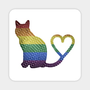 Gay Pride Cat Magnet