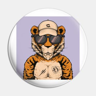 Cute Tiger Tshirt Pin