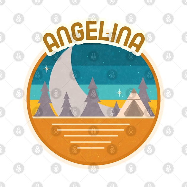 Angelina Forest Camping Hiking and Backpacking through National Parks, Lakes, Campfires and Outdoors by AbsurdStore