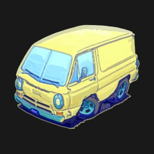 Vintage American van in vector style T-Shirt