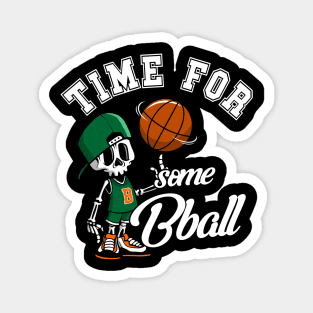 Basketball Skeleton Time for Bball Magnet