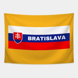 Bratislava City in Slovakian Flag Tapestry